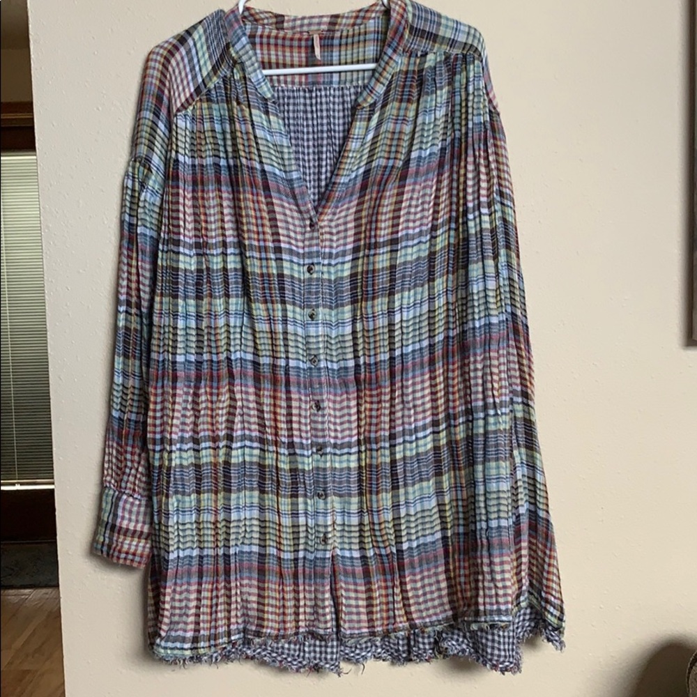 Over size flowy free people flannel